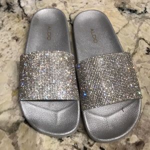 Brand new diamond slip ons never worn